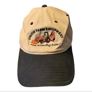 Maine Workwear Dad Hat Union Farm Equipment Adjustable Embroidered Backhoe